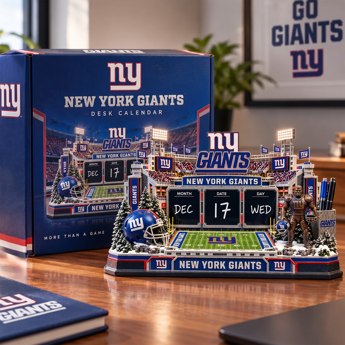NYG x NFL Write-On Calendar With Pen