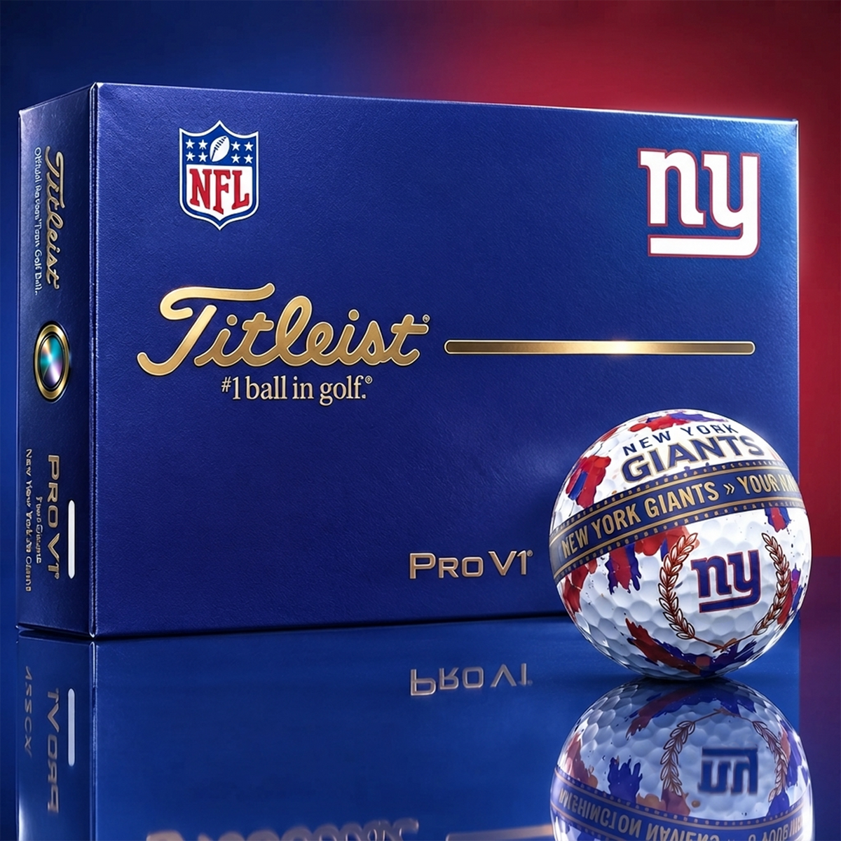 NYG x Premium NFL Titleist Pro V1 Golf Ball Set