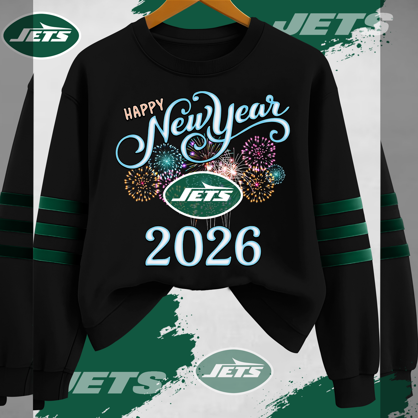 NYJ Premium NFL Happy New Year 2026 Sweatshirt DDT CTND