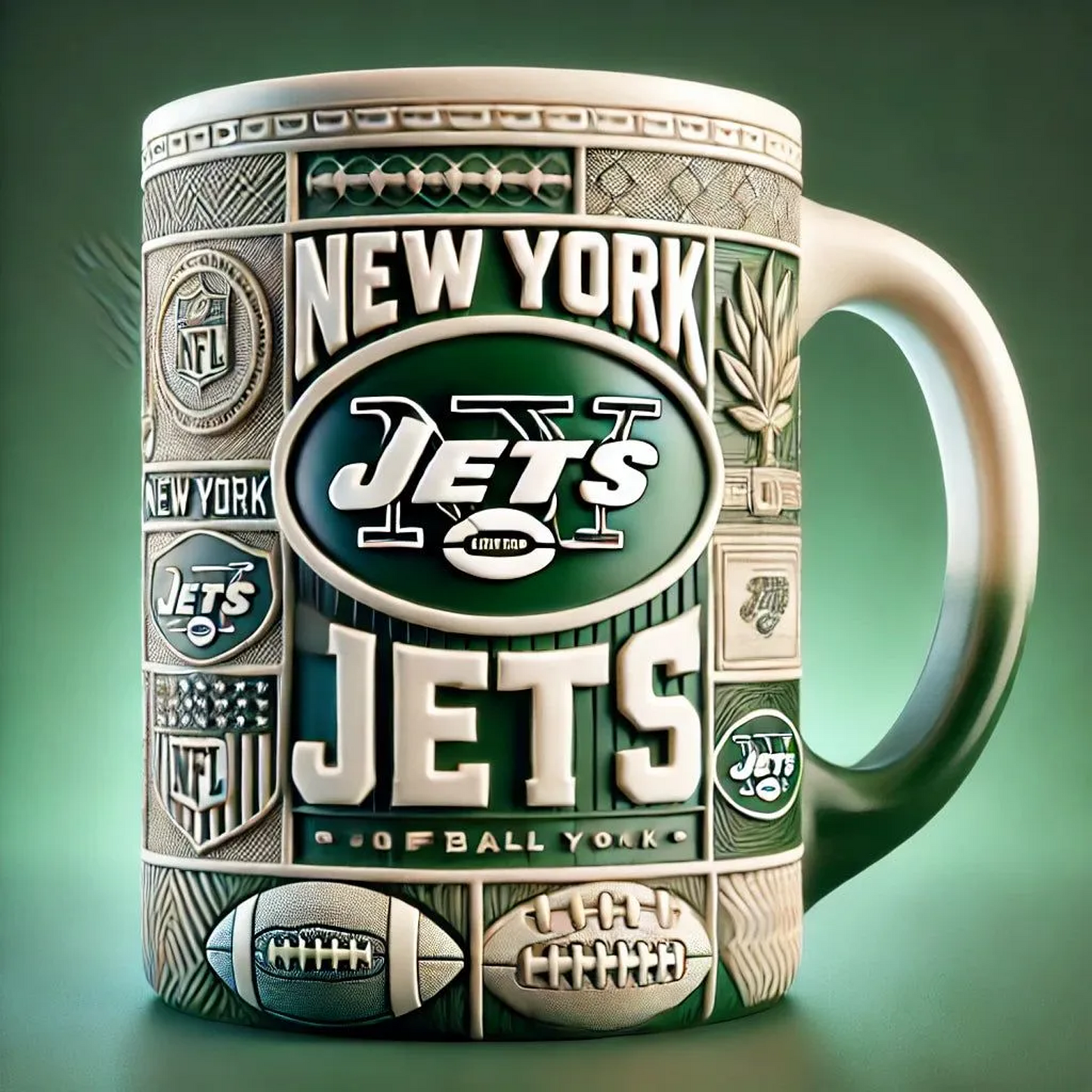 NYJ X NFL football team Mug Series – Limited Edition Collectible 0412 NAK NHT