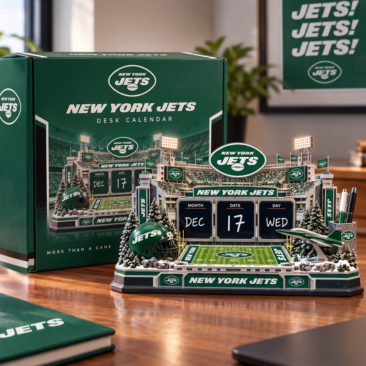 NYJ x NFL Write-On Calendar With Pen