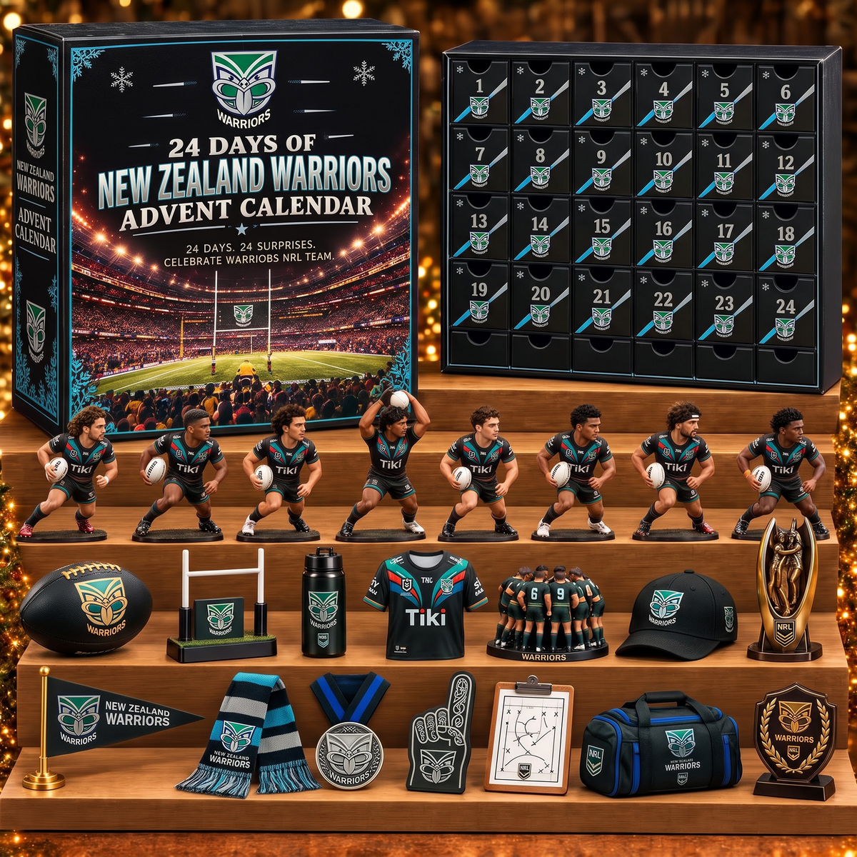 NZW X NRL Team Christmas Advent Calendar – 24 Days Mini Figure & Merchandise Collector Set