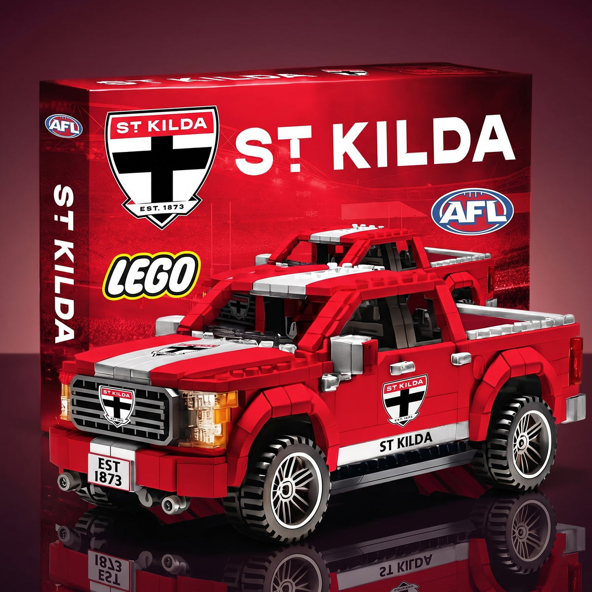 OFFICIAL AFL x PREMIUM BRICK STK BESPOKE Building Block Racing Truck Collectorโs Edition