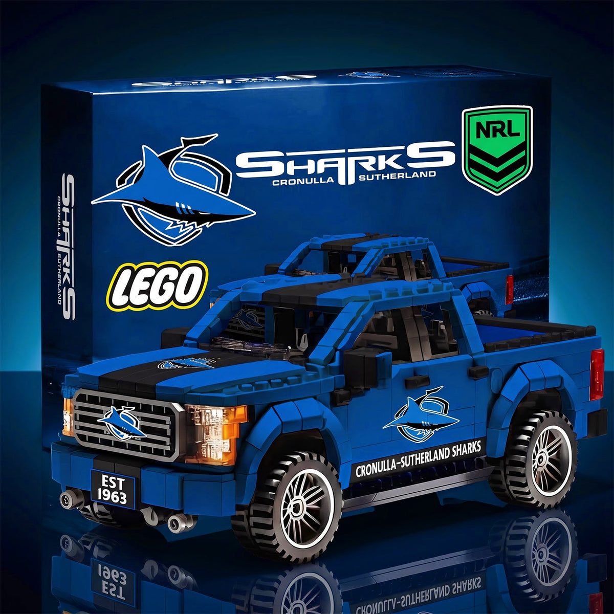 OFFICIAL NRL x PREMIUM BRICK CSS BESPOKE Building Block Racing Truck Collectorโs Edition