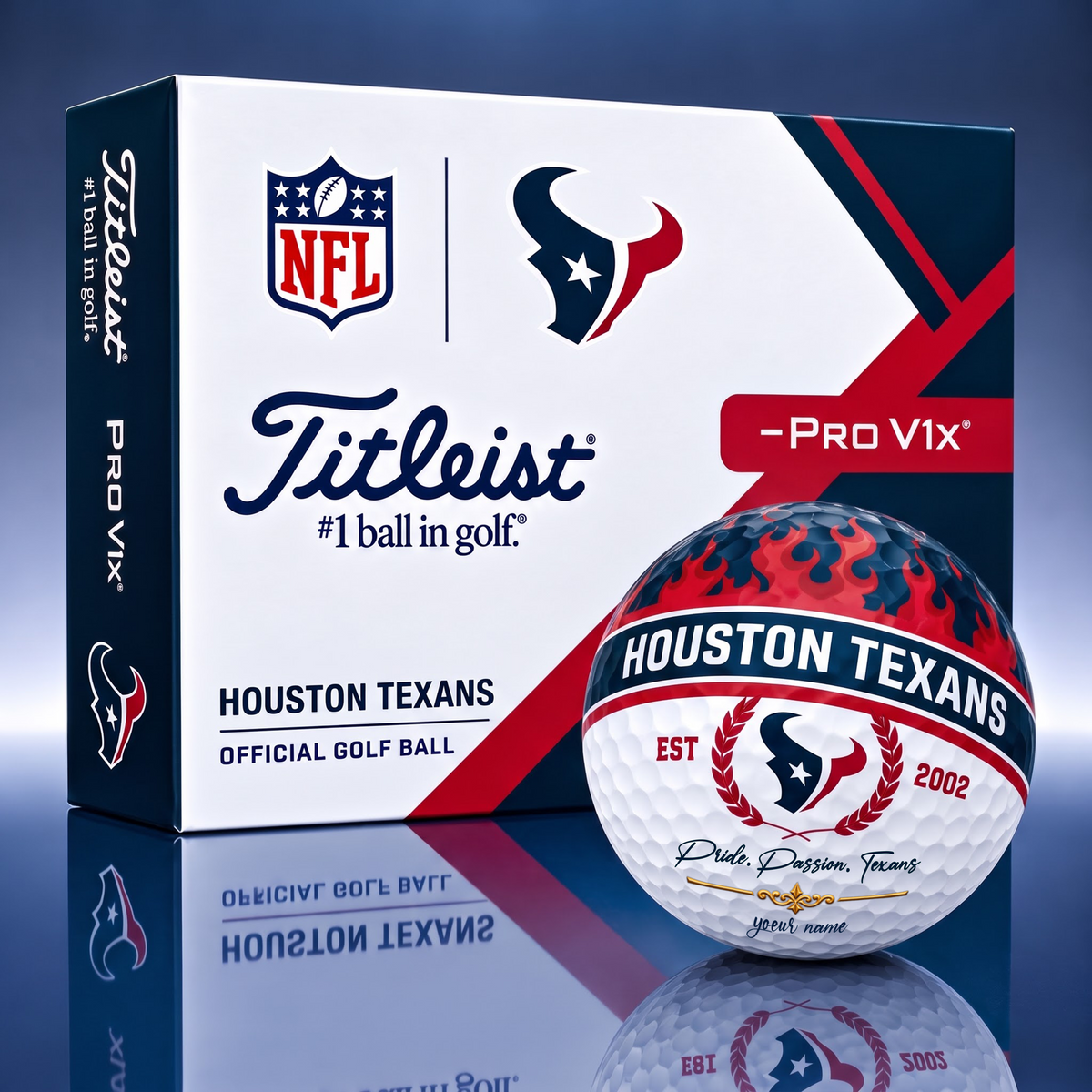 OFFICIAL TITLIEST x PREMIUM HT EXCLUSIVE BESPOKE NAME FLAME GOLF BALL SET LIMITED EDTION