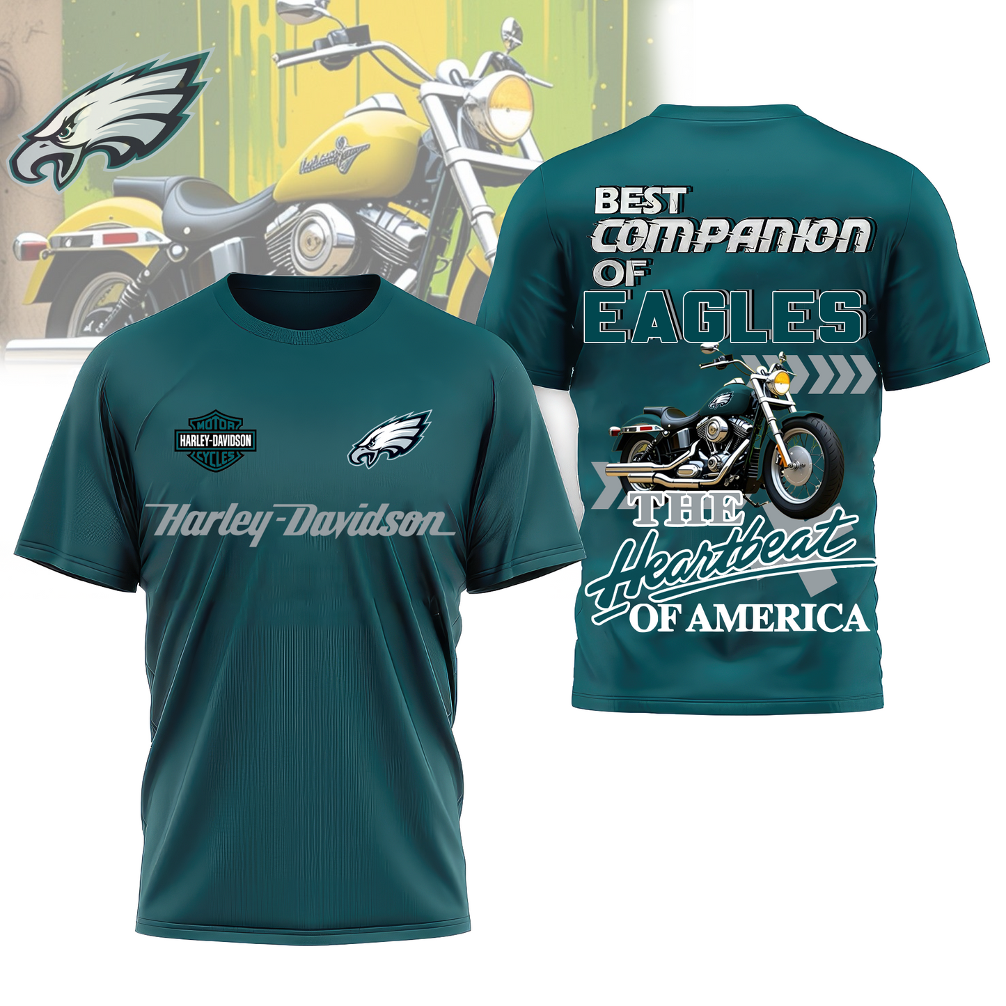PE Premium NFL HL Motorcycle 3D Shirt DDT CTND