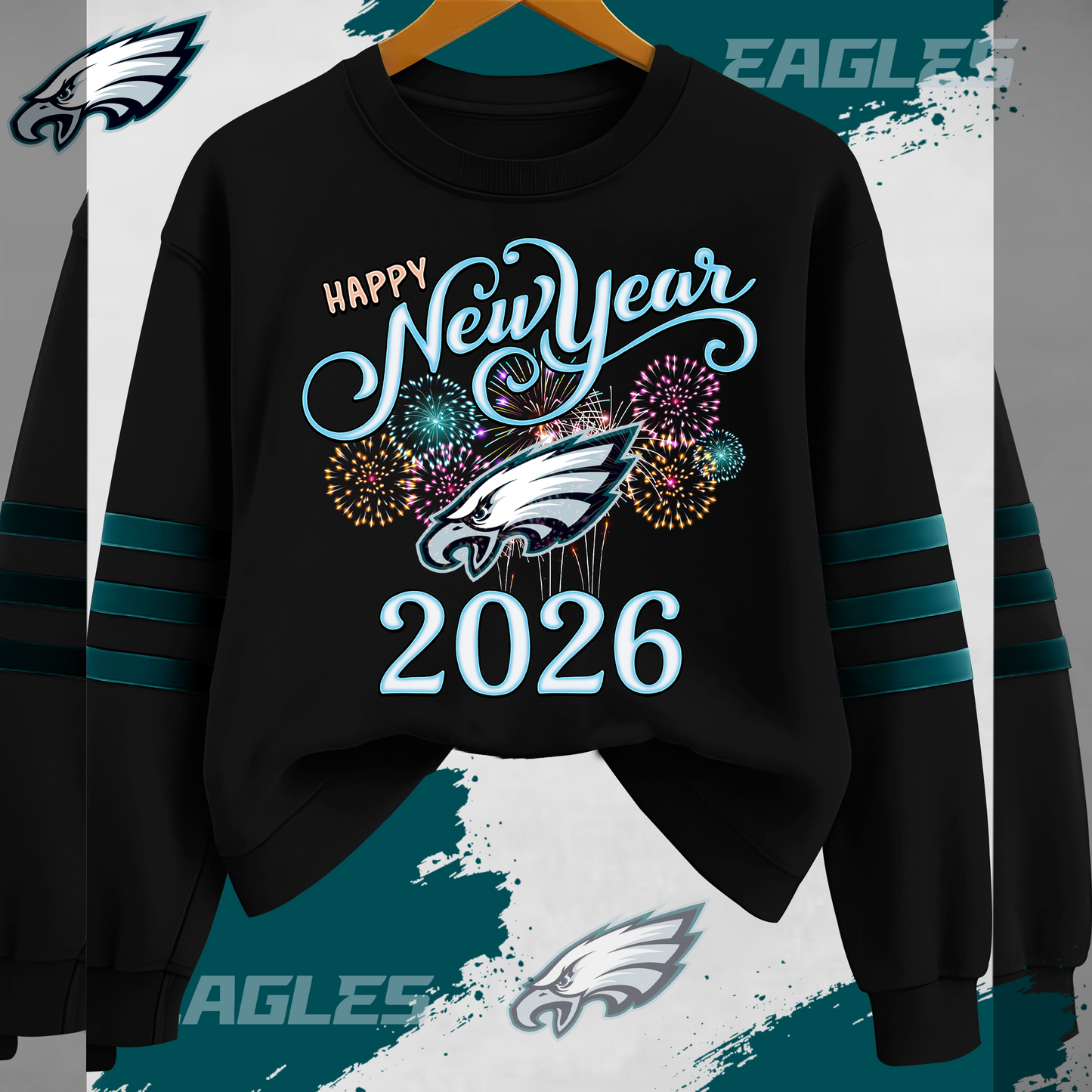 PE Premium NFL Happy New Year 2026 Sweatshirt DDT CTND