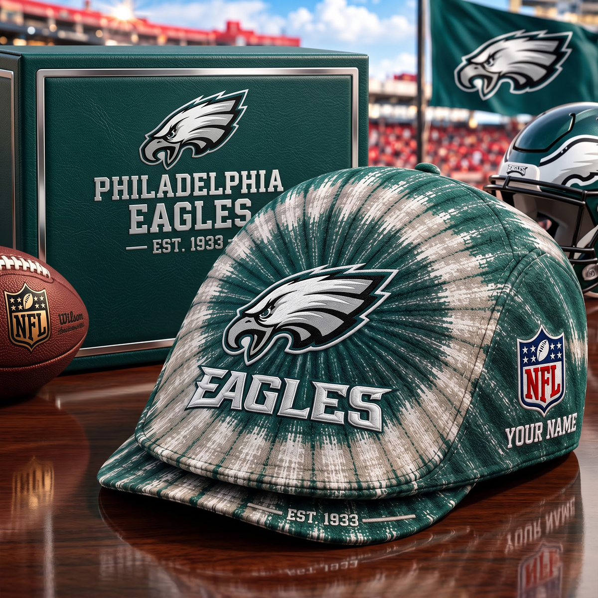 PHI X Custom-Printed Jeff Hat – Gift for NFL Fans (Limited Edition, Name Customizable)