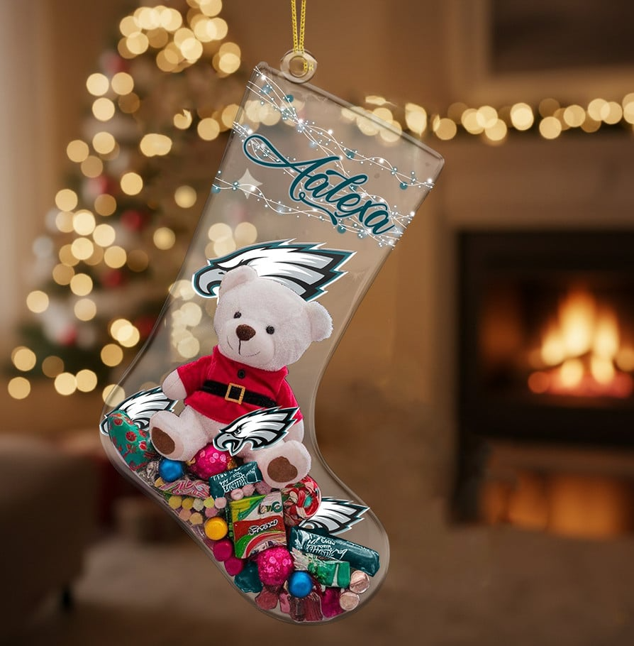 PHI x NFL Christmas Personalized Acrylic Ornament DatND DVT