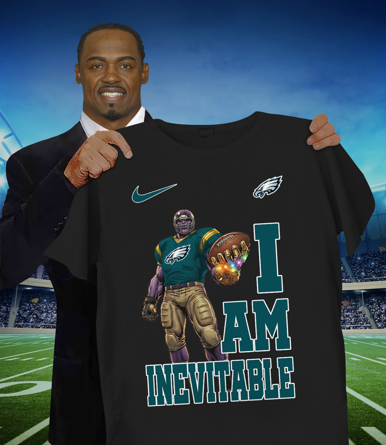 PHI x NFL Thanos I Am Inevitable T-Shirt DATND TANTD