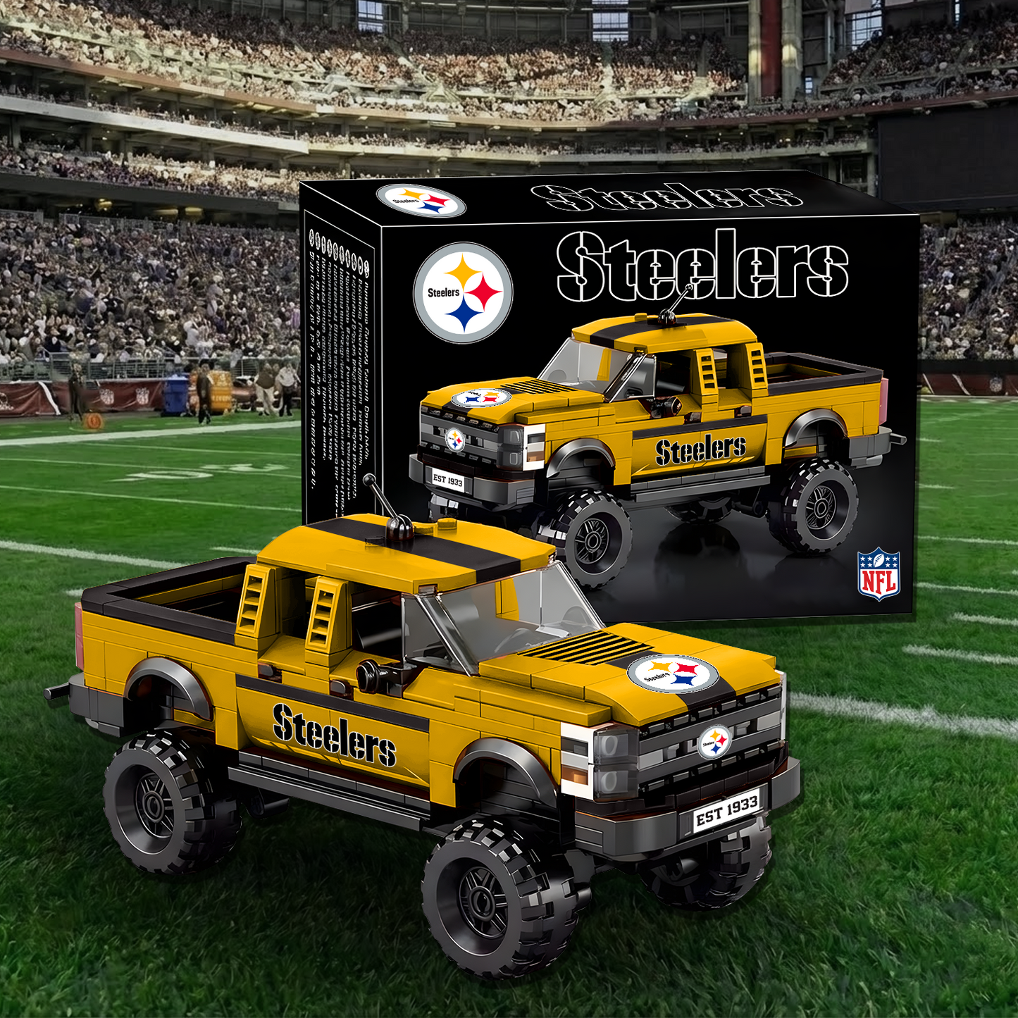 PIT X NFL Raptor pickup truck building block set 0512 NAK NHT