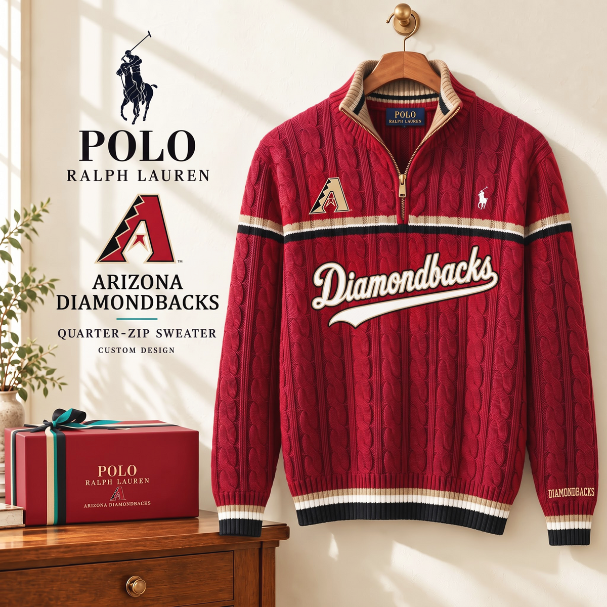 PREMIUM MLB X AD EXCLUSIVE POLO RALPH LAUREN QUATER-ZIP SWEATER SHIRT LIMITED EDITION