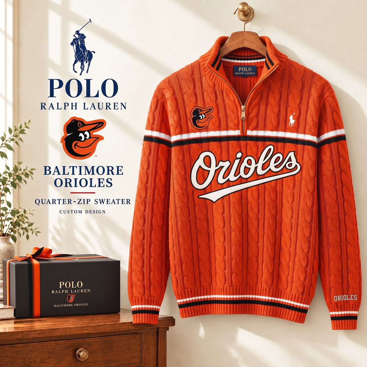 PREMIUM MLB X BO EXCLUSIVE POLO RALPH LAUREN QUATER-ZIP SWEATER SHIRT LIMITED EDITION