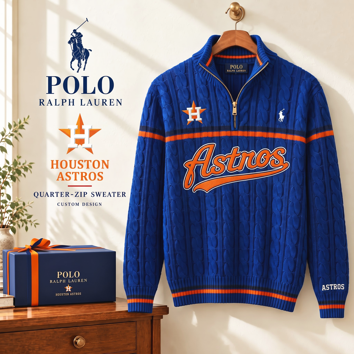 PREMIUM MLB X HA EXCLUSIVE POLO RALPH LAUREN QUATER-ZIP SWEATER SHIRT LIMITED EDITION