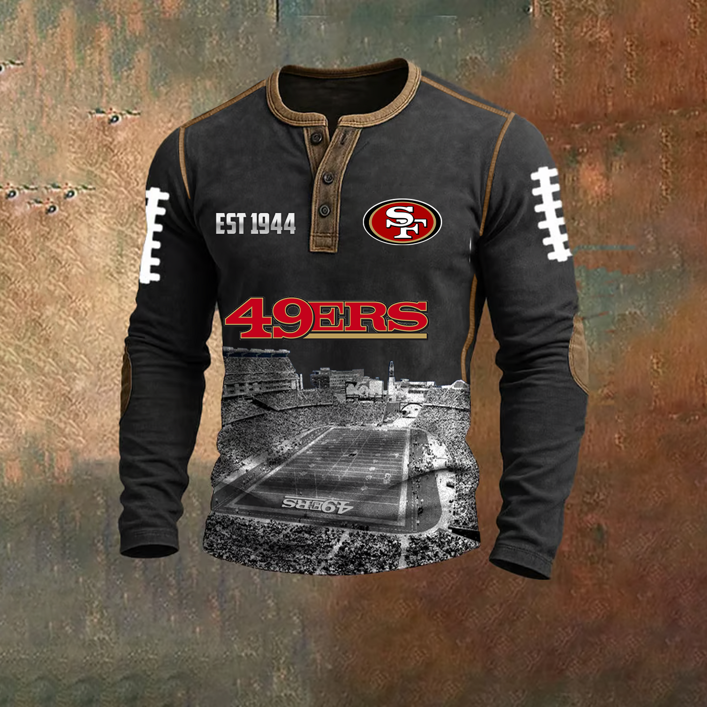 PREMIUM NFL SF X 2025 Heritage Henley Long Sleeve SHIRT NDT TDT 25
