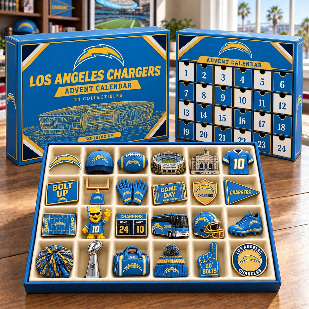 PREMIUM NFL X LAC BESPOKE OFFICIAL NFL 24-Day Game Day Surprise Countdown Box Limited Edition