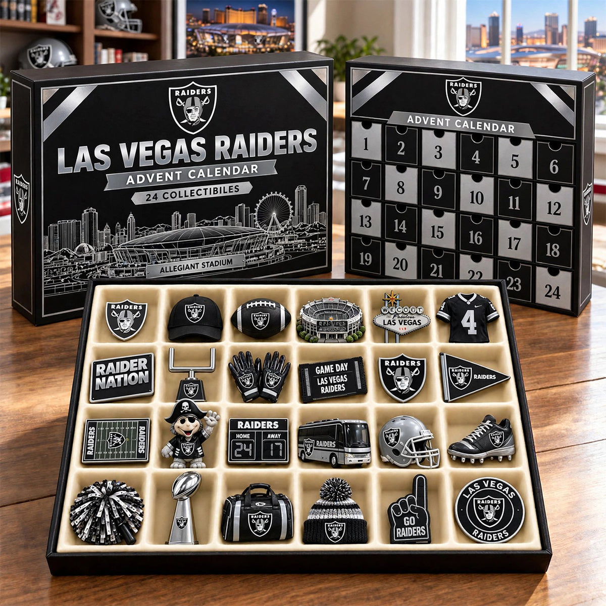 PREMIUM NFL X LV BESPOKE OFFICIAL NFL 24-Day Game Day Surprise Countdown Box Limited Edition