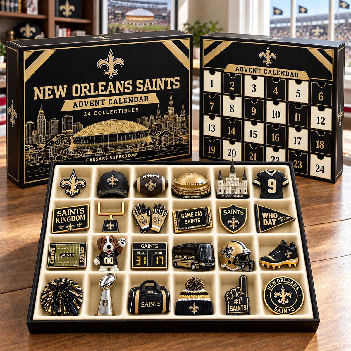 PREMIUM NFL X NO BESPOKE OFFICIAL NFL 24-Day Game Day Surprise Countdown Box Limited Edition