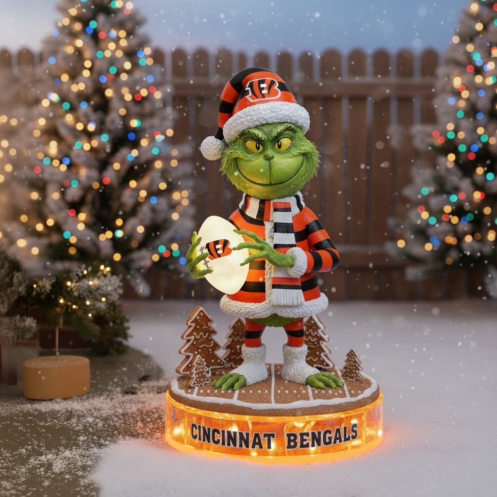 PREMIUM Whoville X BEN Holiday Spirit Collectible Grinch Statue Led light NDT NHM