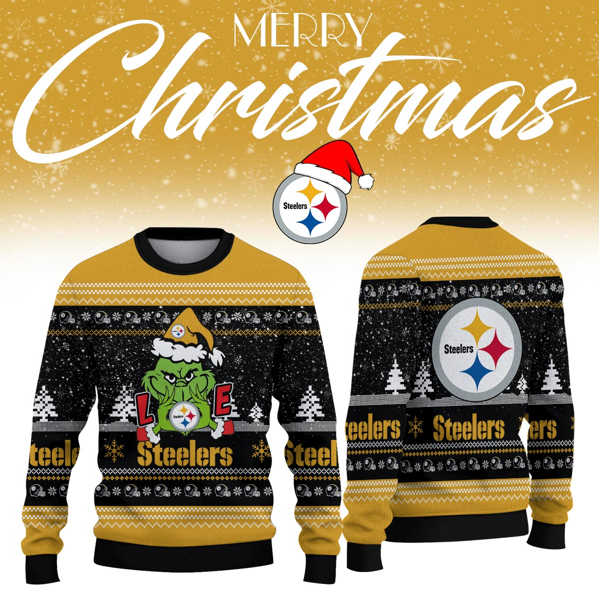 PS x NFL Love Football Ugly Christmas Sweater DDT NTL