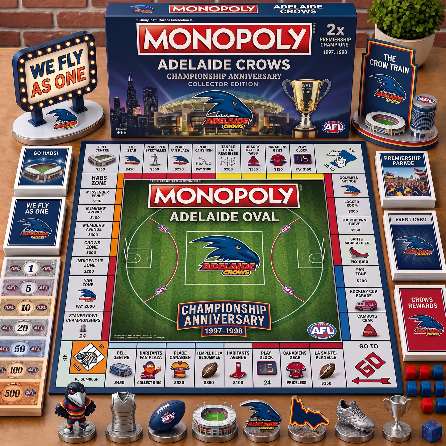 Premium AFL AC Championship Anniversary Monopoly Collector’s Edition Board Game V3