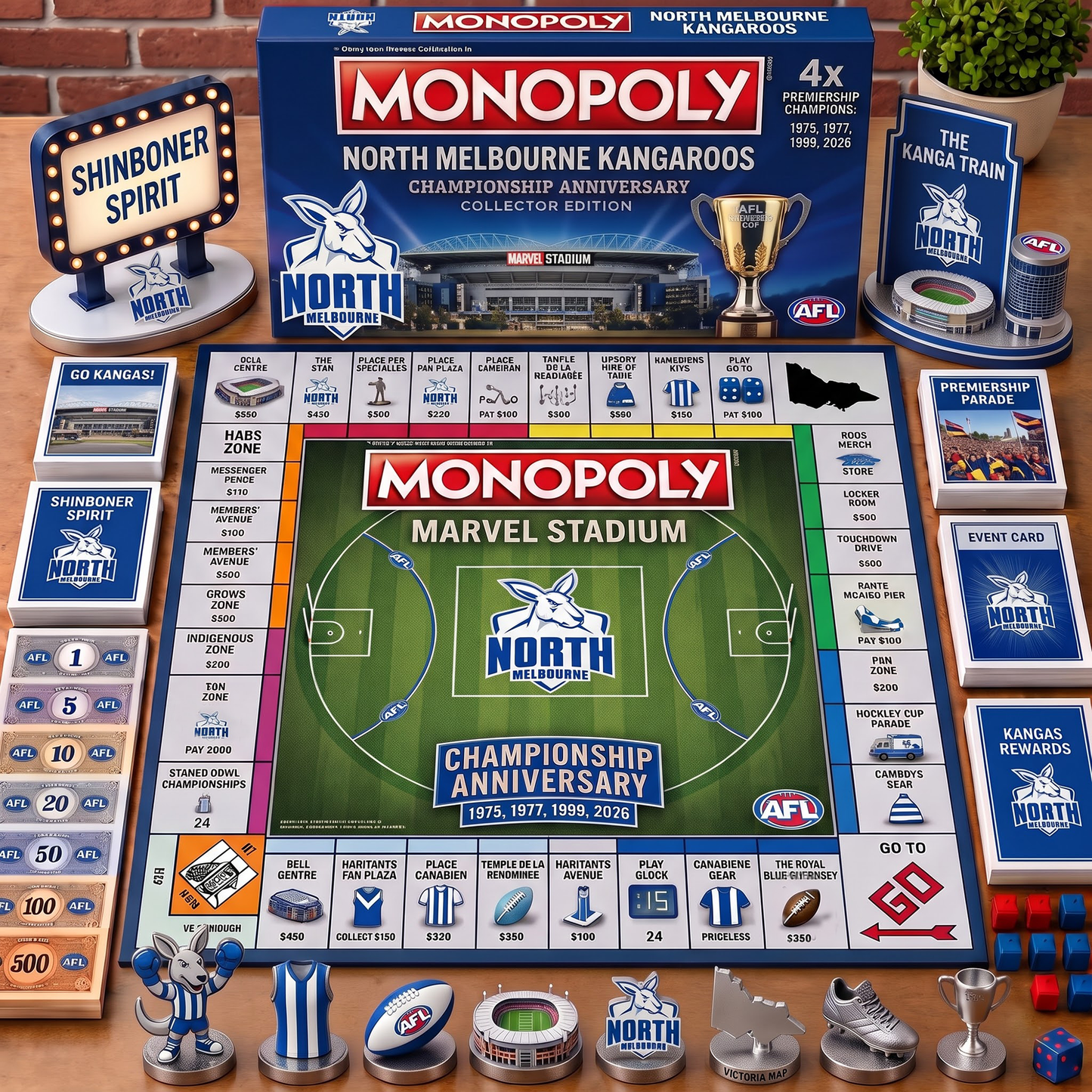 Premium AFL NMK Championship Anniversary Monopoly Collector’s Edition Board Game V3