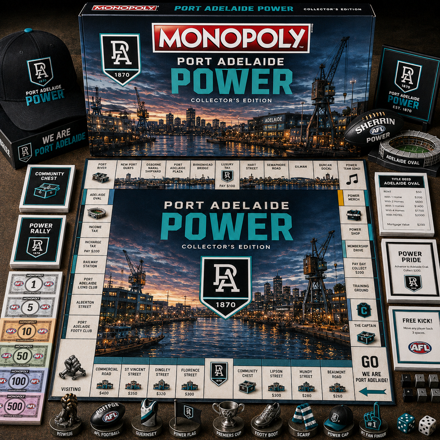 Premium AFL PAP Legacy Monopoly Collector’s Edition Board Game V2