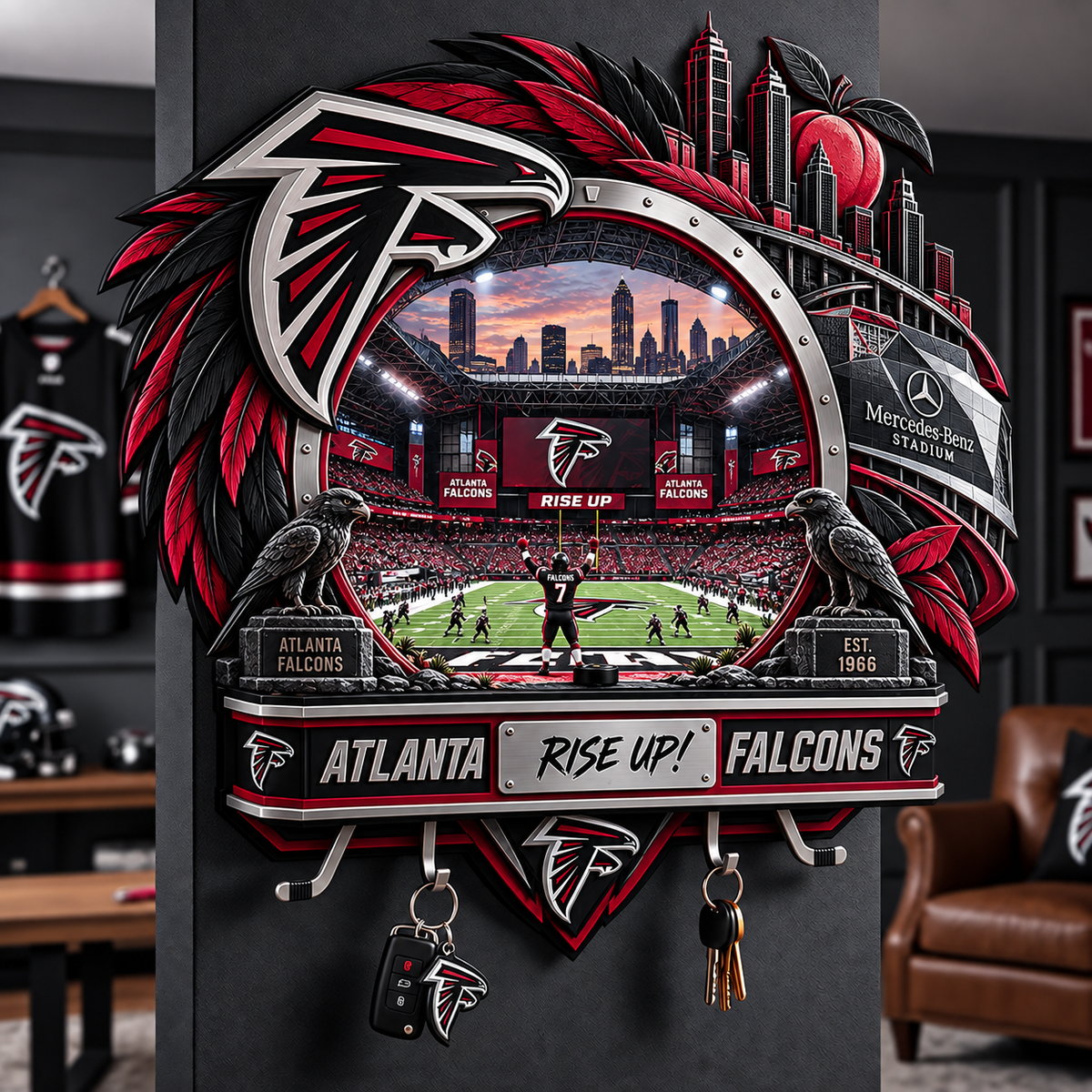 Premium NFL AF Wall-Mounted Key Holder