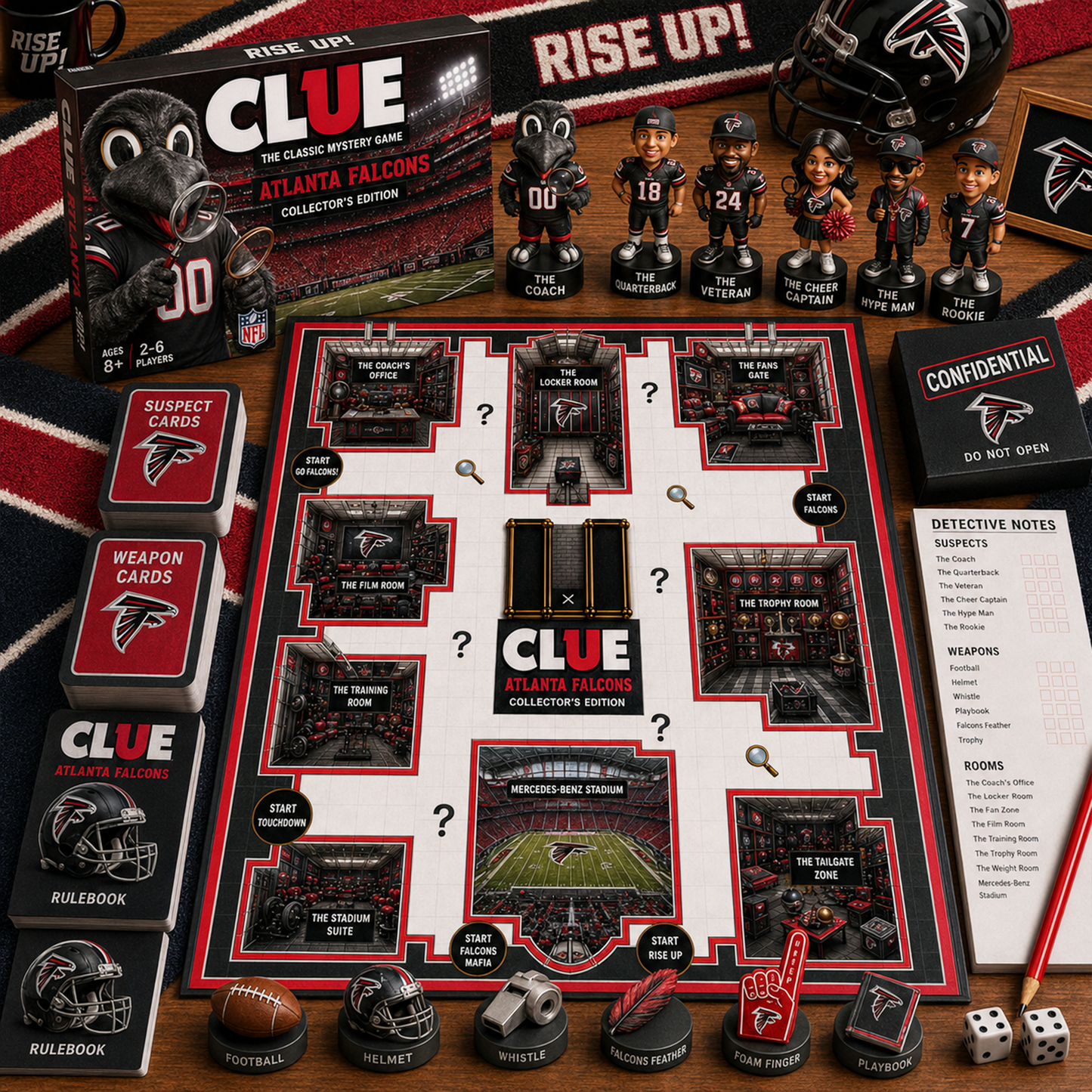 Premium NFL ATL Clue Collector’s Edition Board Game