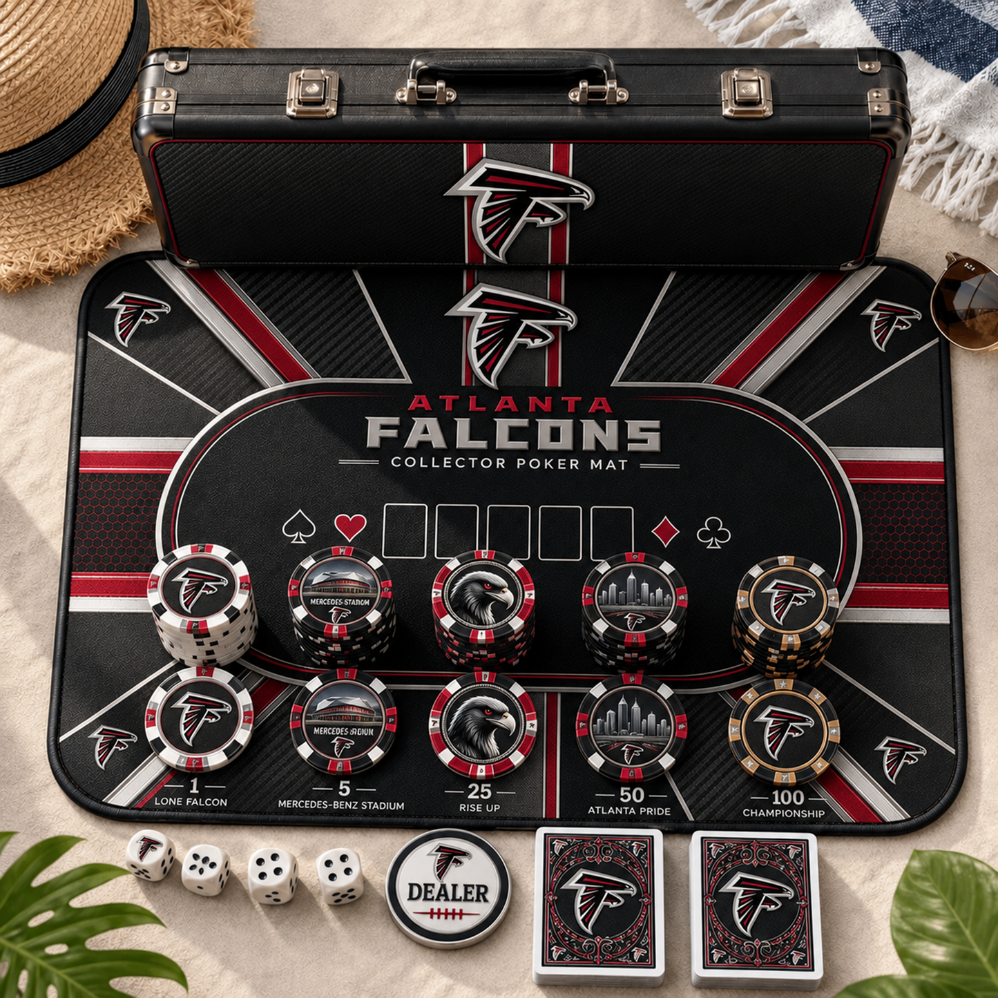 Premium NFL ATL Luxury Collector Poker Set