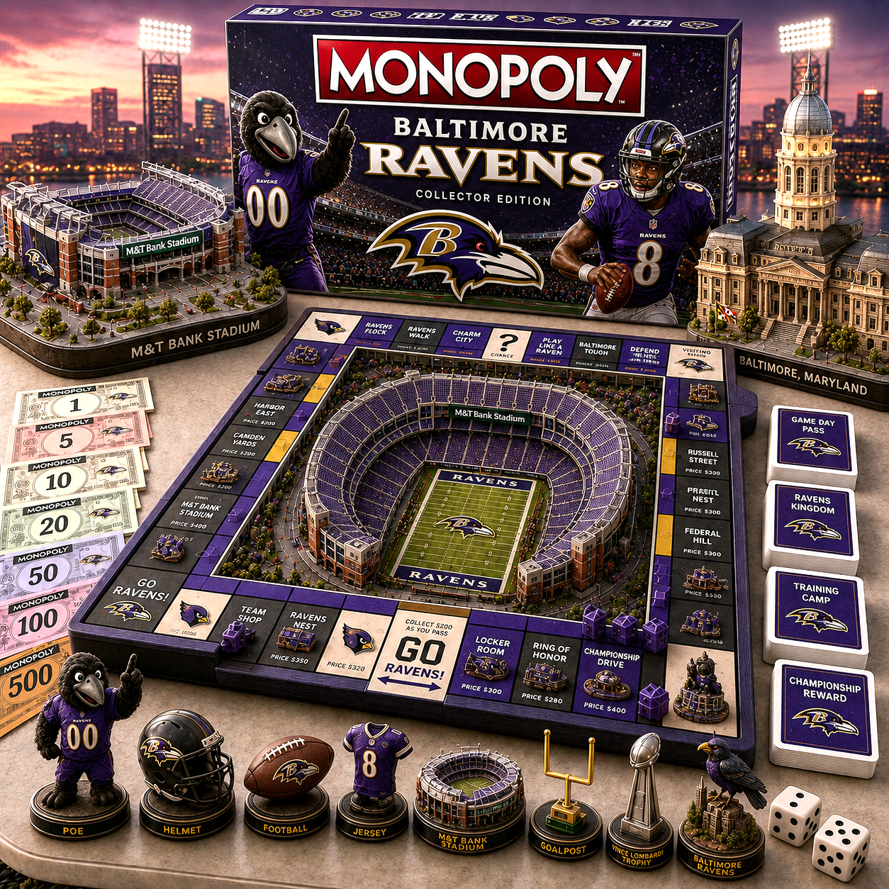 Premium NFL BR Pride Monopoly Collector’s Edition V11