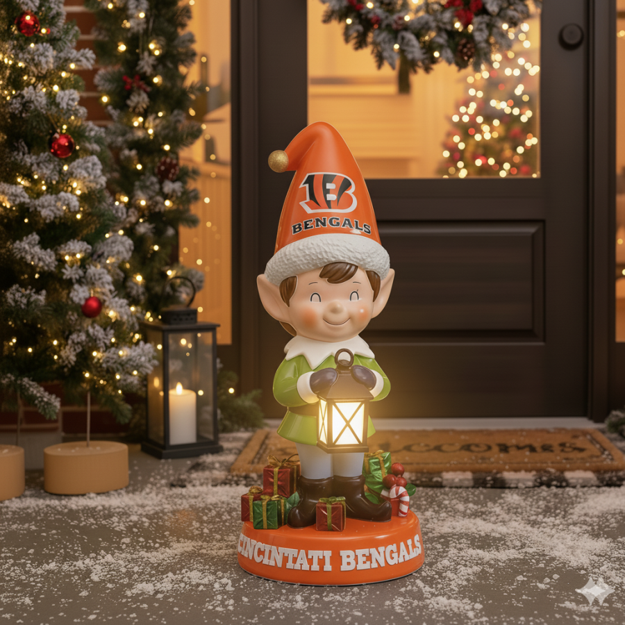 Premium NFL CIN Christmas ELF Led Figure V1 NMD 051225 TTV
