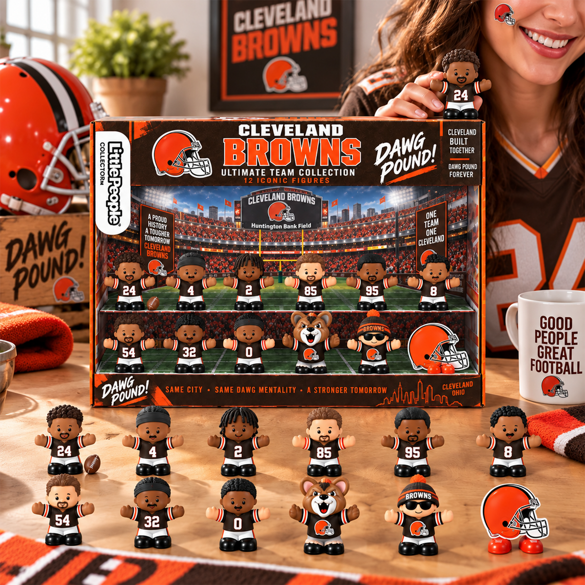 Premium NFL CLE Littel People Collector Set