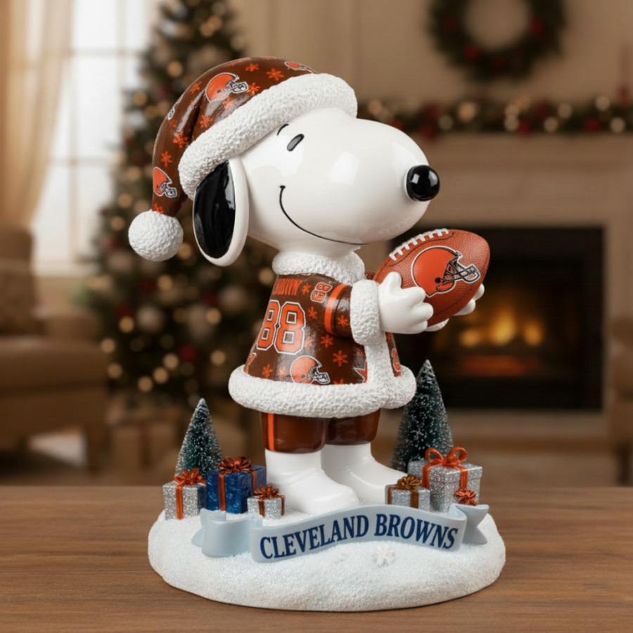 Premium NFL CLE x SNP Christmas Arcylic Plaque V1 NMD 051225 TTV