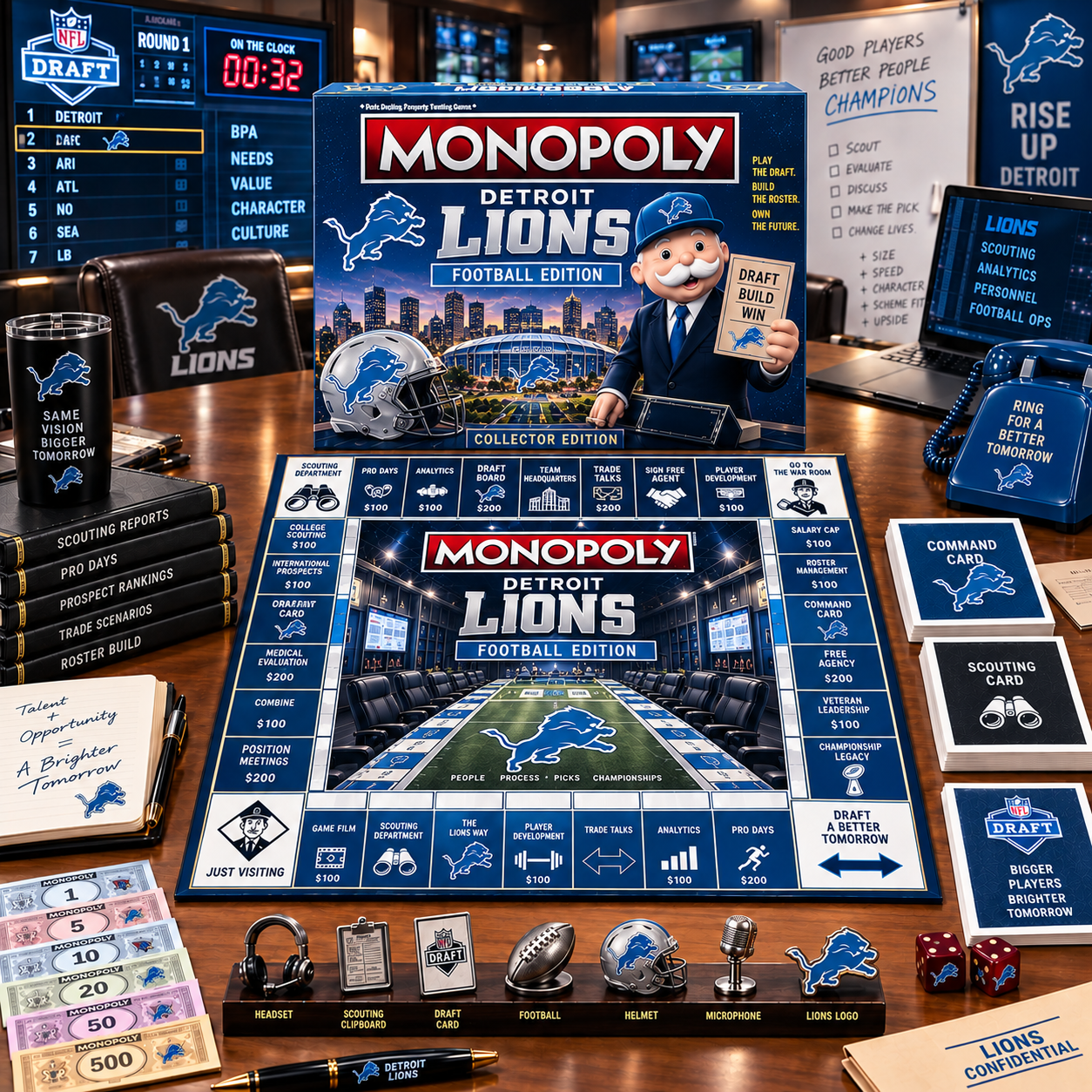 Premium NFL DL War Room Collector’s Edition Board Game V14
