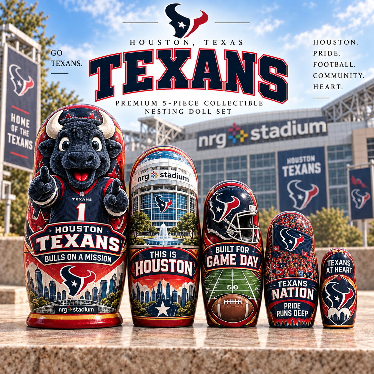Premium NFL HT Nesting Doll Set