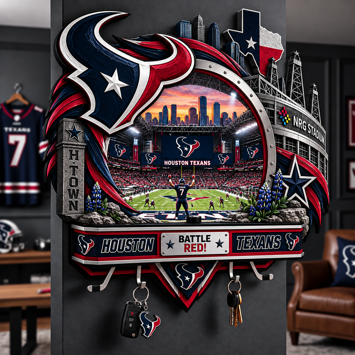 Premium NFL HT Wall-Mounted Key Holder