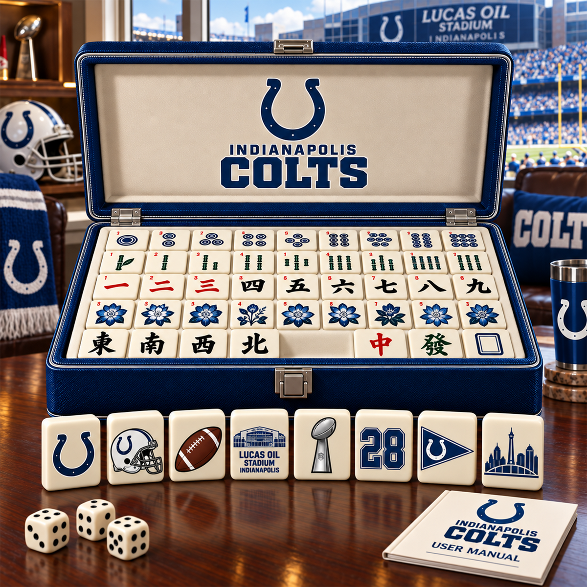 Premium NFL IND Mahjong Set – Game Night Edition