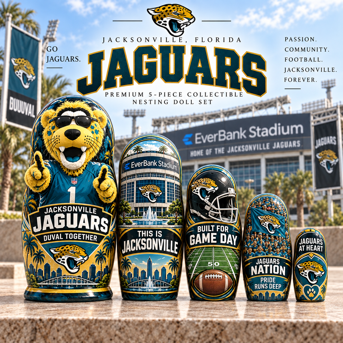 Premium NFL JJ Nesting Doll Set