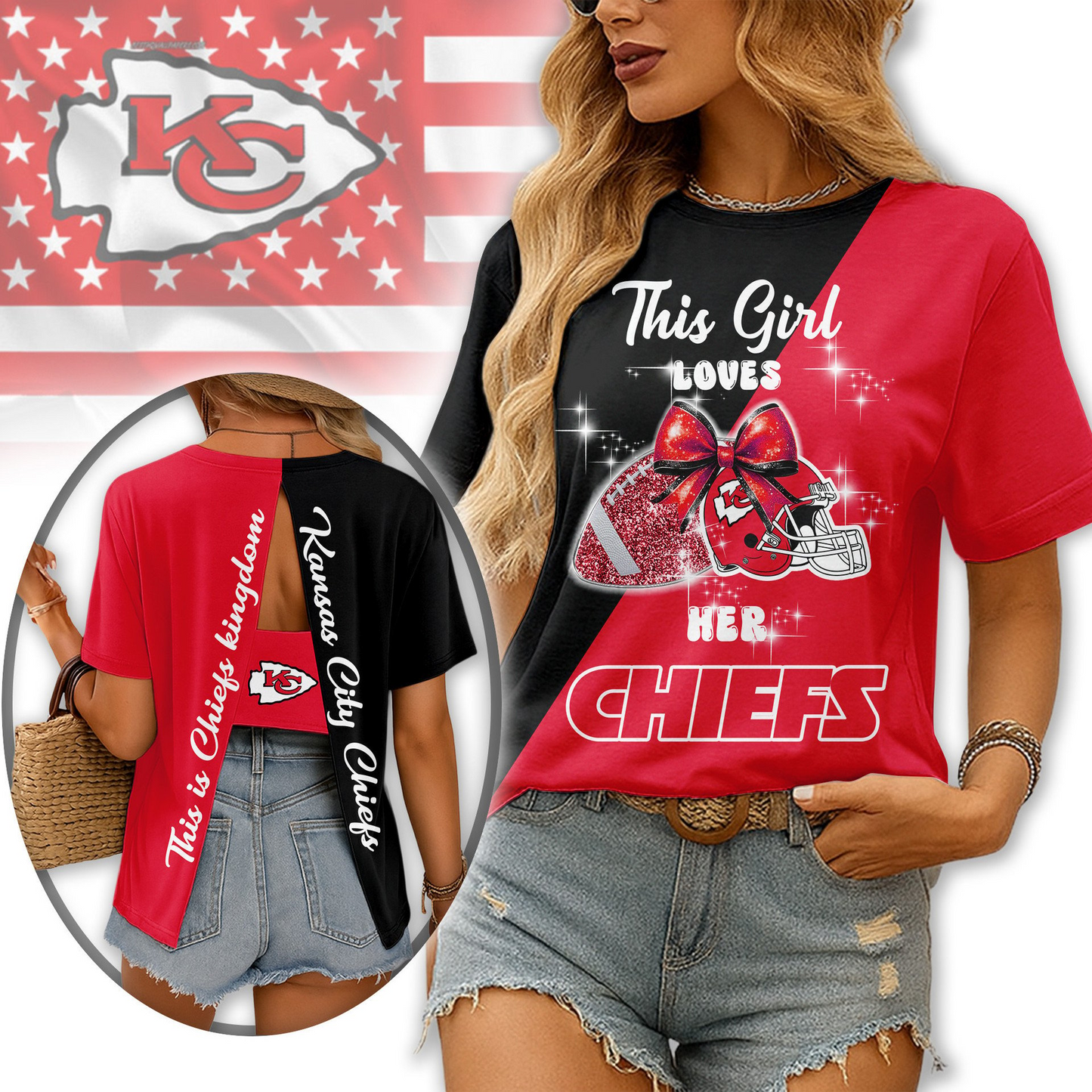 Premium NFL KCC x Back Slit Short Sleeve NDT NHM