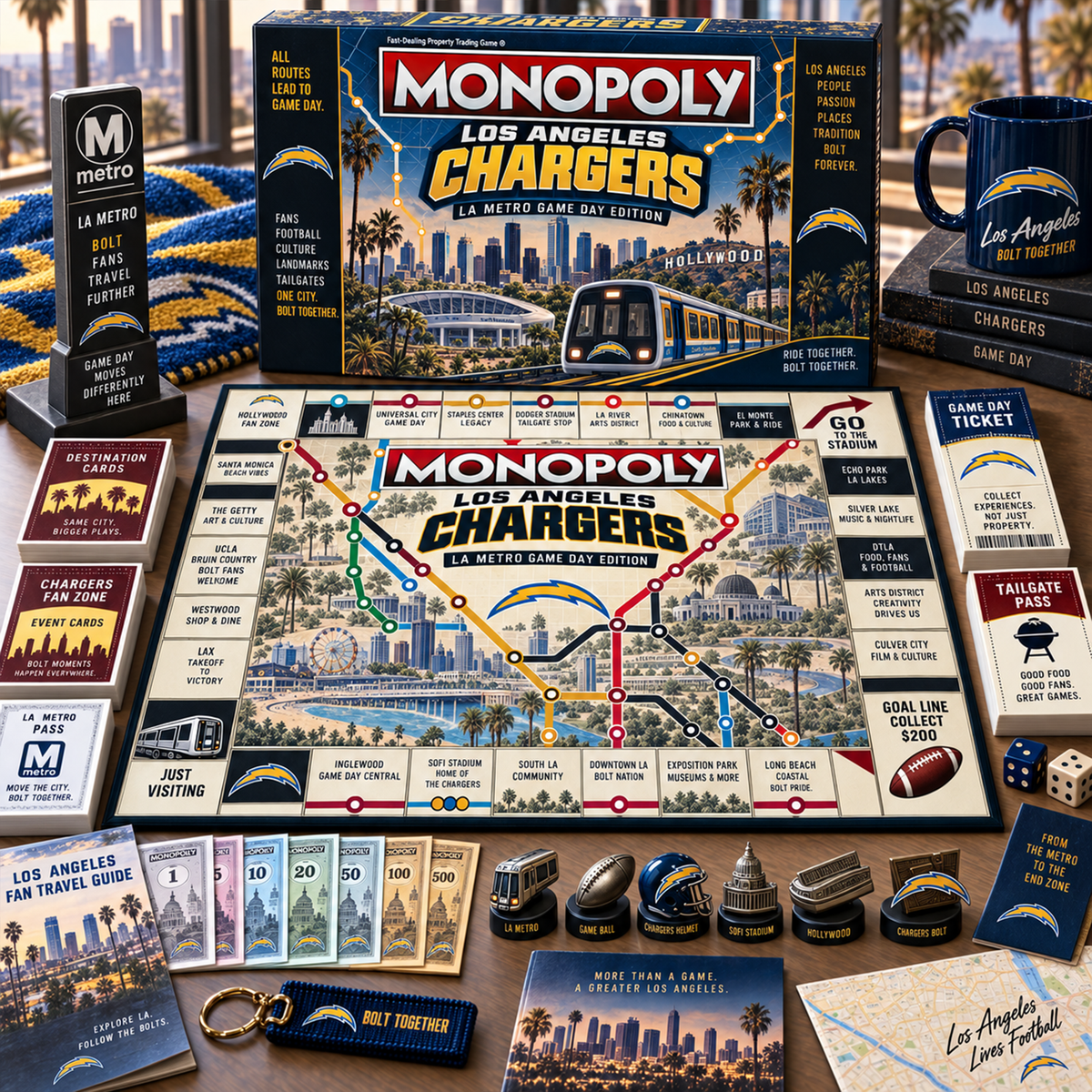 Premium NFL LAC Metro Game Day Collector’s Edition Board Game V13