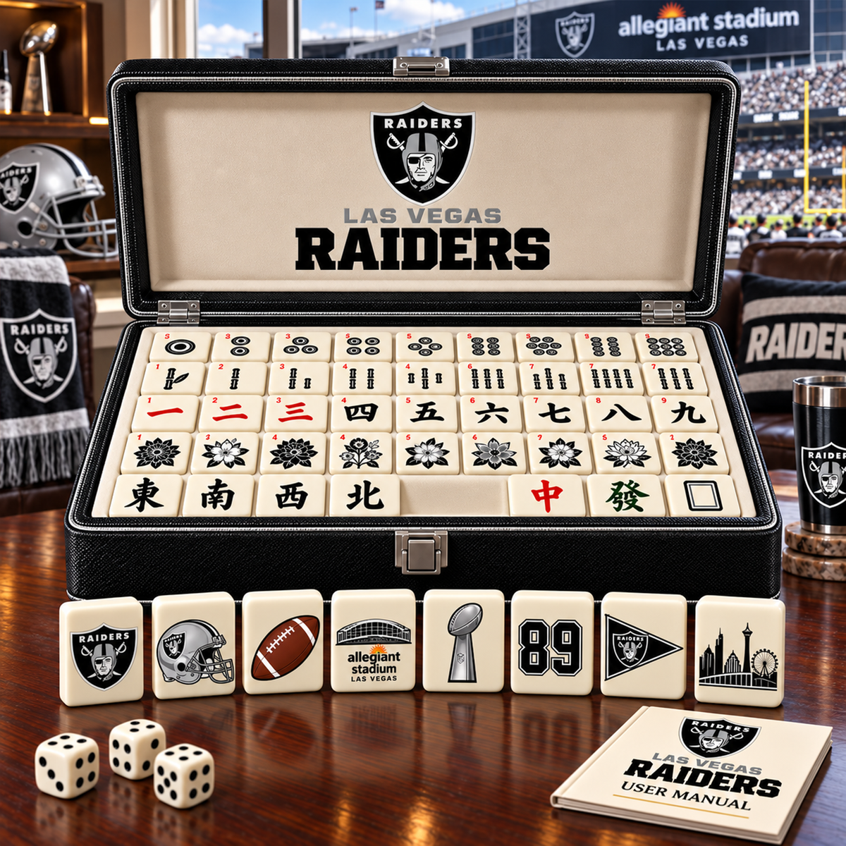 Premium NFL LV Mahjong Set – Game Night Edition