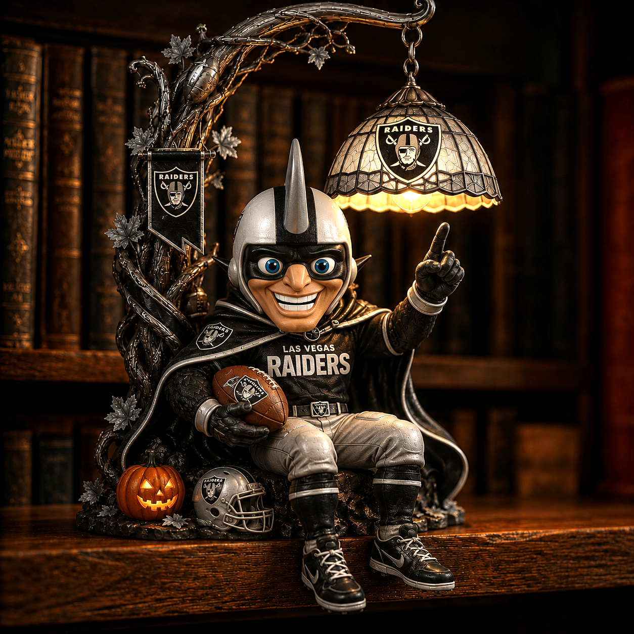 Premium NFL LVR Halloween Bookshelf Figurines Lamp