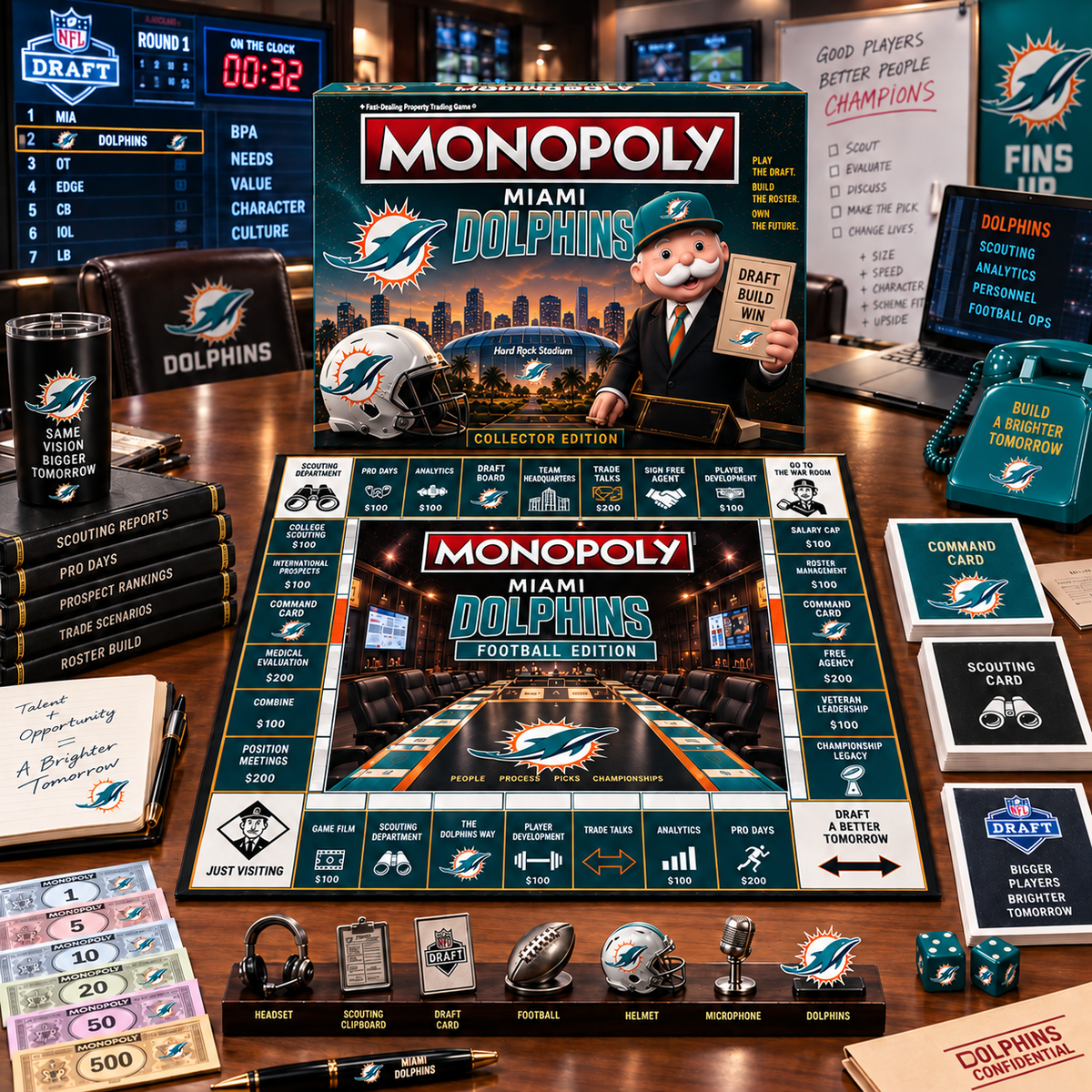 Premium NFL MD War Room Collector’s Edition Board Game V14