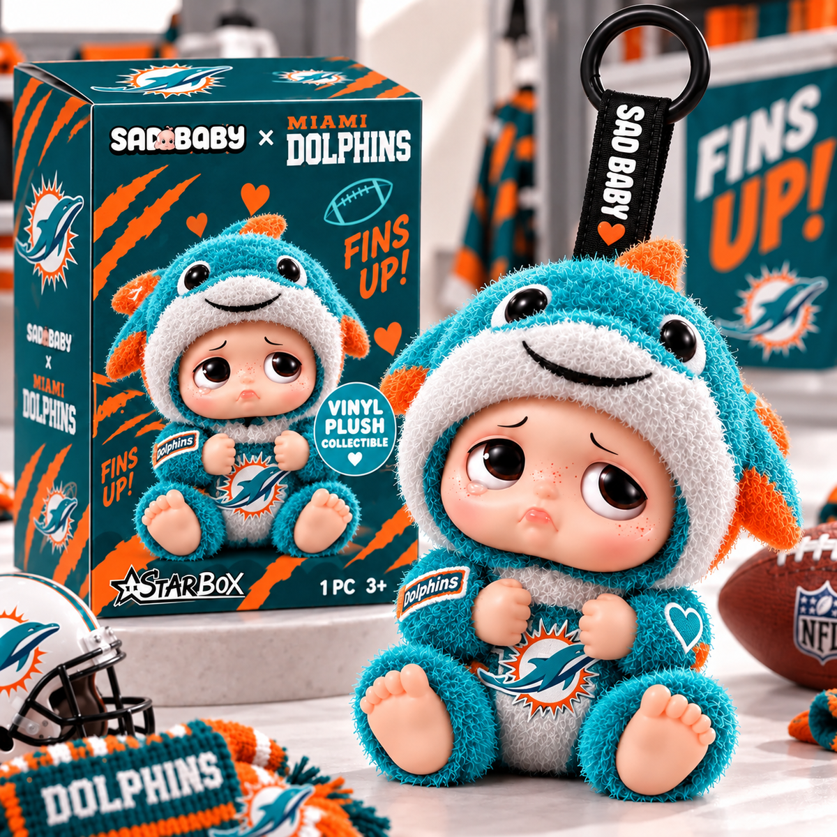 Premium NFL MD x Sad Baby Plush Keychain