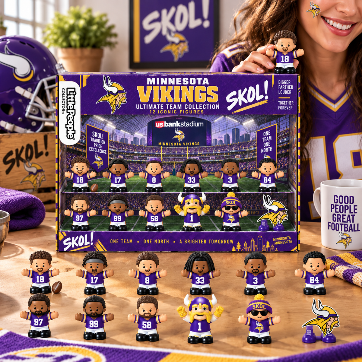 Premium NFL MIN Littel People Collector Set