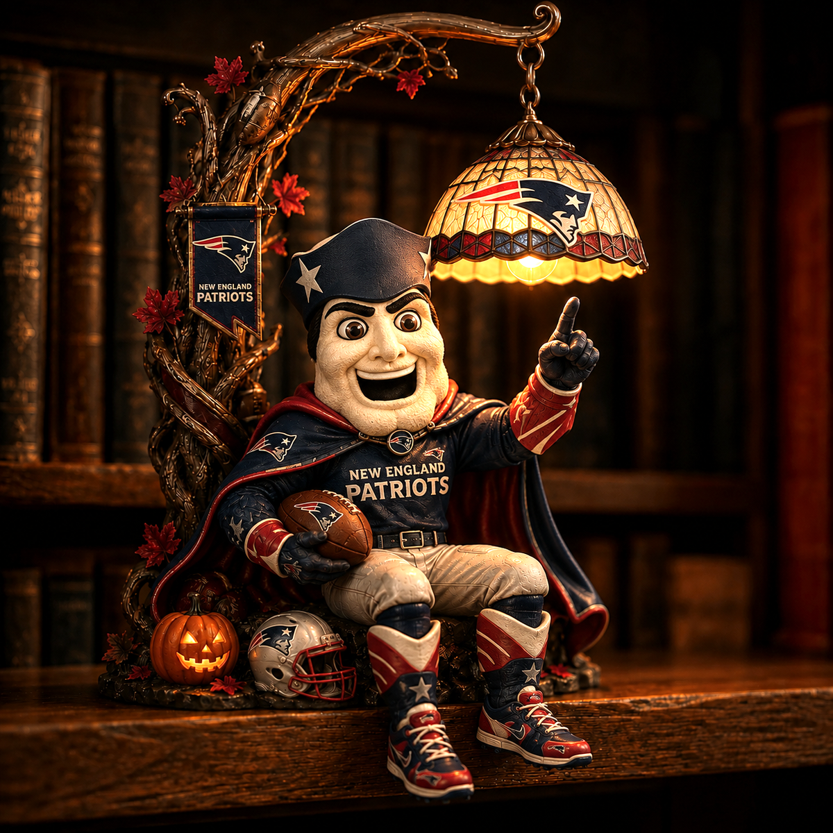 Premium NFL NEP Halloween Bookshelf Figurines Lamp