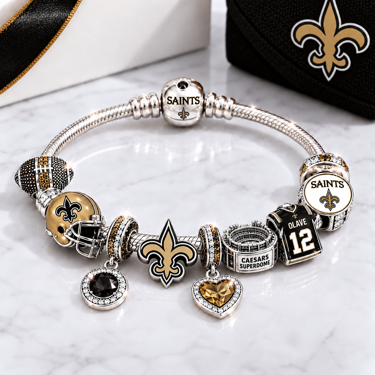 Premium NFL NOS Team Spirit Charm Bracelet V8