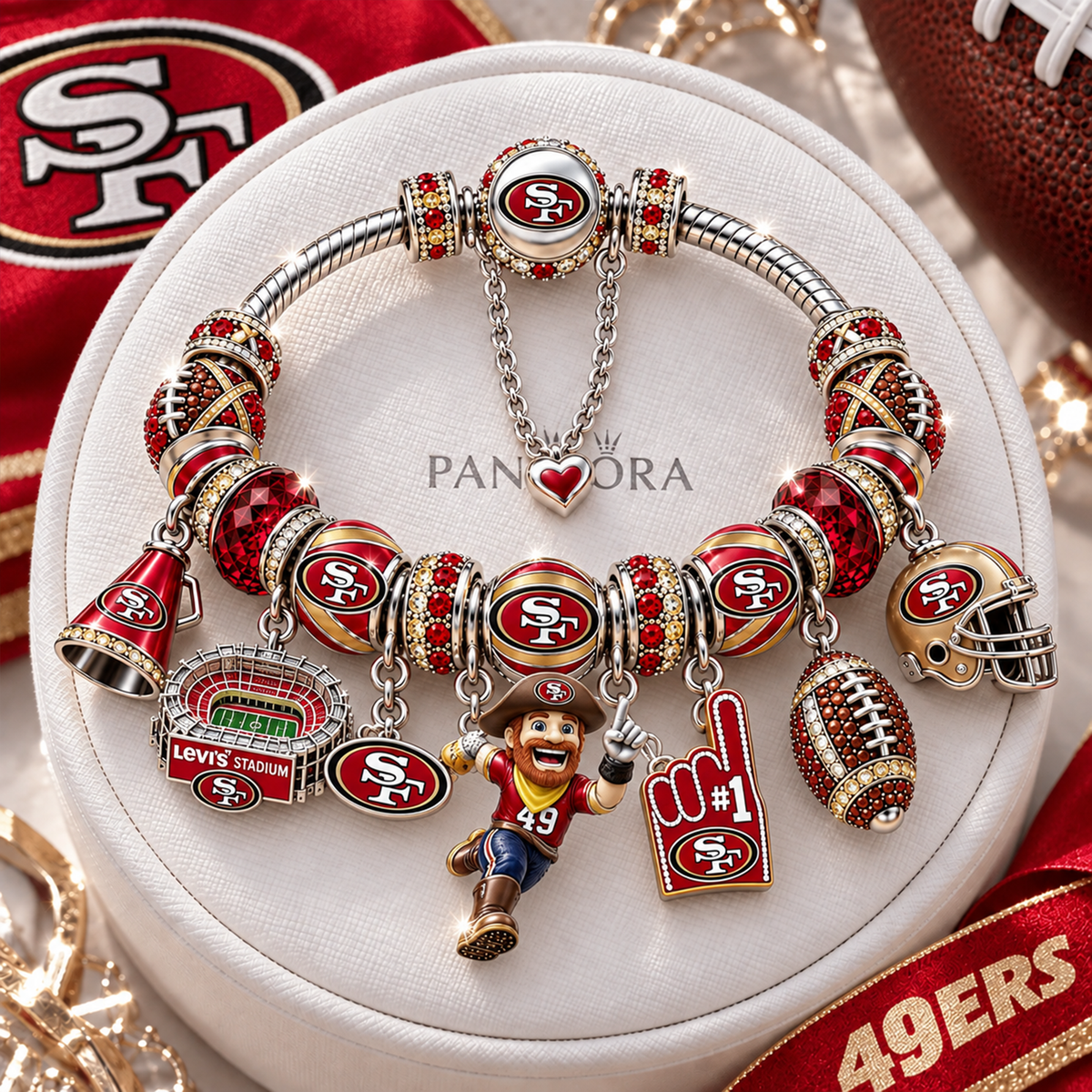 Premium NFL SF Charm Bracelet Set V2
