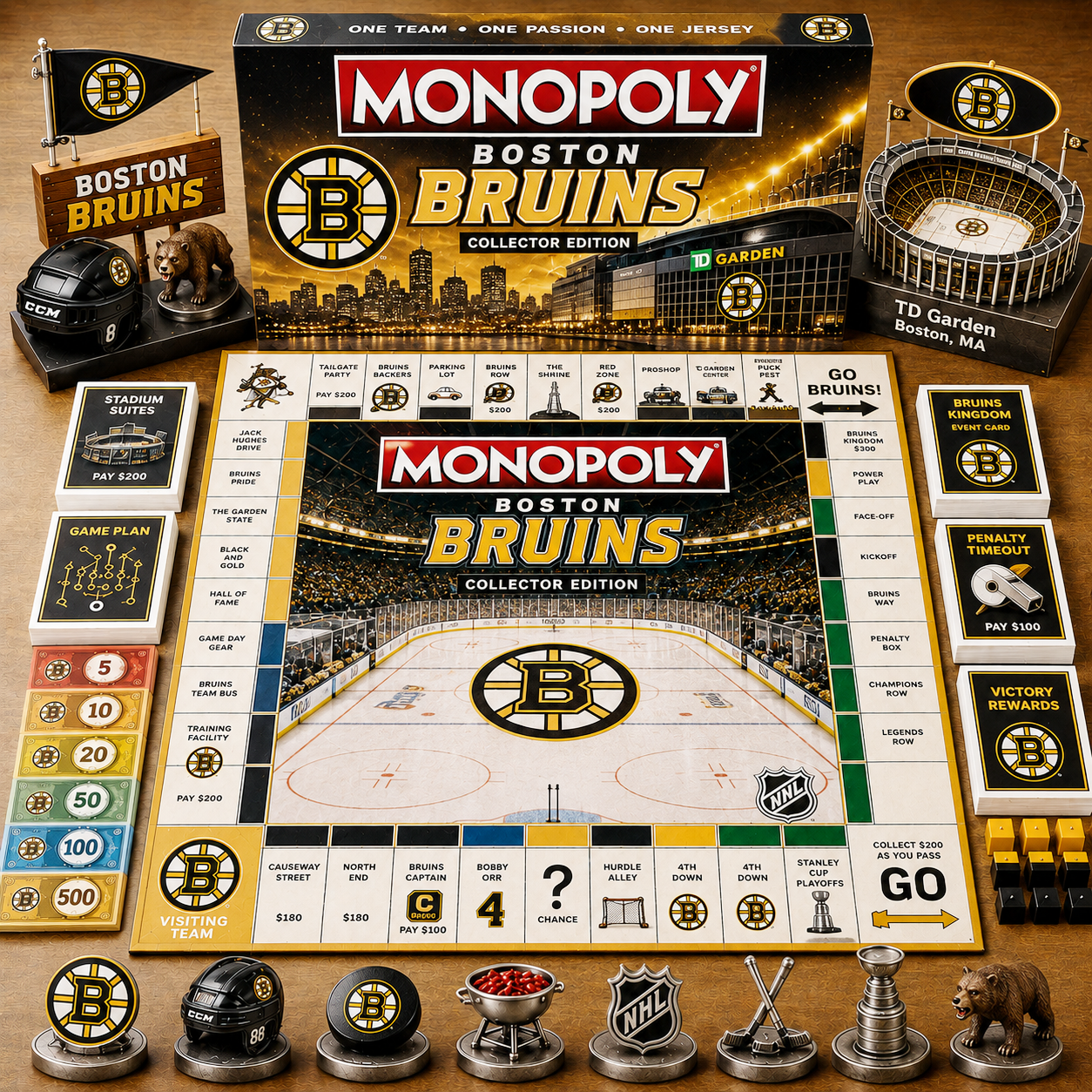 Premium NHL BB Game Night Monopoly Collector Edition Board Game V5